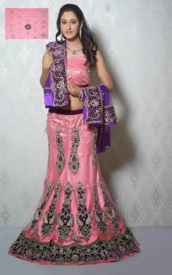 Picture of lehenga choli indian traditional wedding designer part,