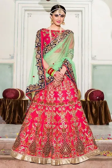 Picture of lehenga choli indian wedding designer party bollywood w