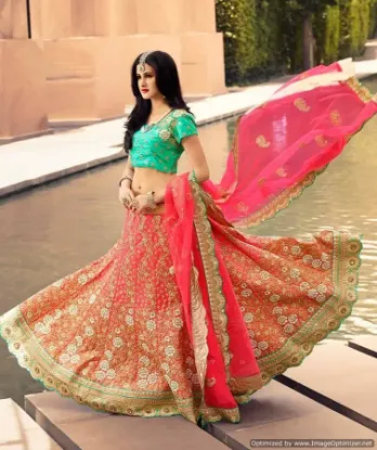 Picture of lehenga choli pakistani designer wedding party modest m