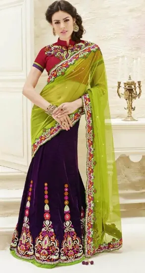 Picture of lehenga choli pakistani designer wedding party modest m