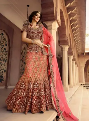 Picture of lehenga choli reception partywear traditional pakistani