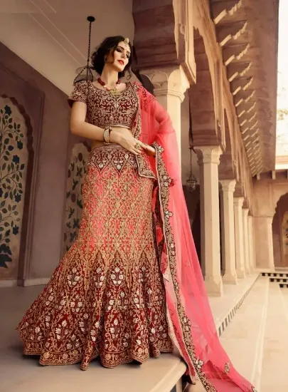 Picture of lehenga choli reception partywear traditional pakistani