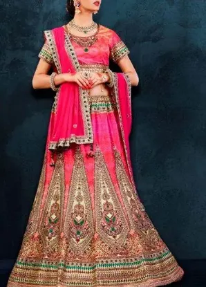 Picture of lehenga choli velvet indian pakistani designer, blue l,