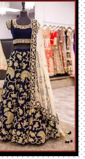 Picture of lehenga choli wedding party wear indian pakistani desi,