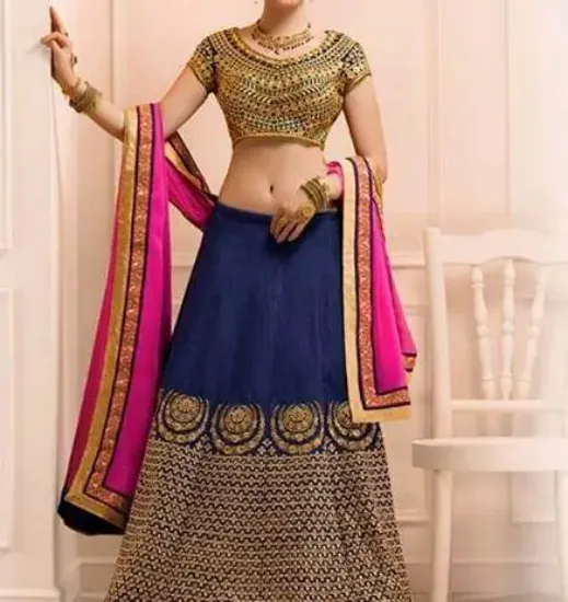 Picture of lehenga indian choli wear bollywood wedding party desig