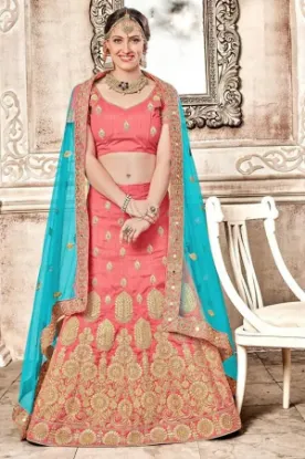 Picture of lehenga net blouse designs catalogue,lehenga rangechani