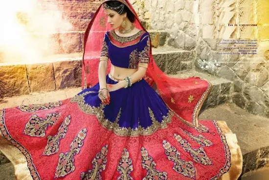 Picture of lehenga party women wedding bollywood indian designer b