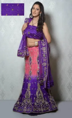 Picture of lehenga saree partywear designer style beautiful pink ,