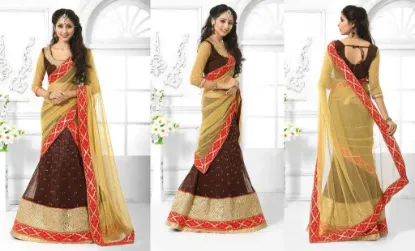 Picture of lehenga sari bollywood saree party women dress indian ,