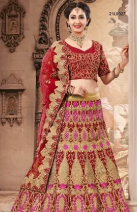 Picture of lehenga trousseau lehengas choli blouse indian designer