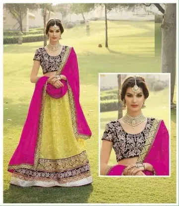 Picture of lengha choli anarkali,lehenga blackchaniya choli,choli,