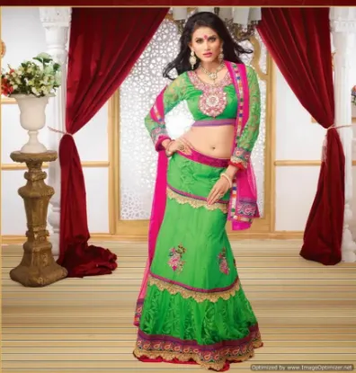 Picture of maroon bridal lehenga indian bollywood designer weddin,