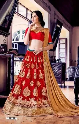 Picture of maroon bridal lehenga indian bollywood designer wedding