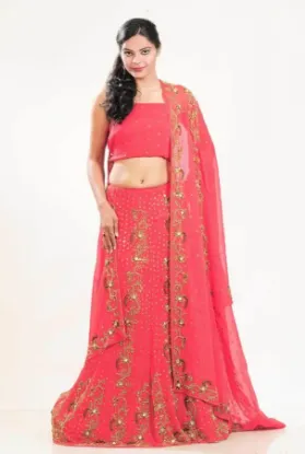 Picture of maroon velvet lehenga choli,ghagra choli in blackchaniy