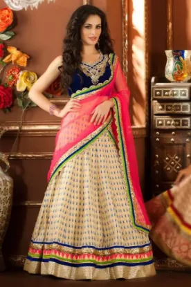 Picture of matka silk lehengachaniya choli,choli,lehenga,belly dan