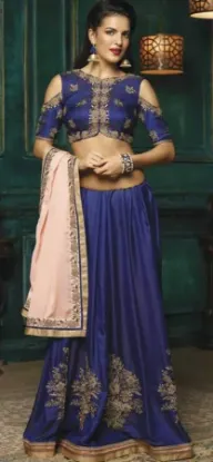 Picture of mermaid style lehenga choli,lehenga on rentchaniya chol