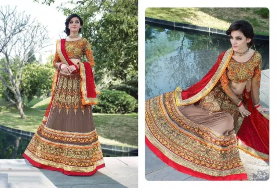 Picture of mesmerizing multi color raw silk printed party wear le,