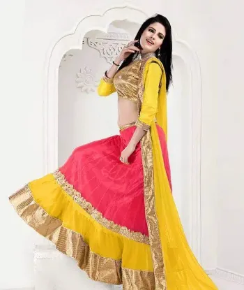 Picture of mirraw party wear lehenga,velvet lehenga simplechaniya 