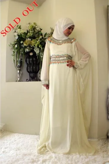 Picture of a bridal gown,abaya,jilbab,kaftan dress,dubai kaftan,mo