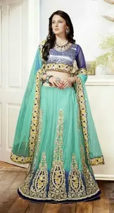 Picture of modest maxi gown designer saree wedding party wear paki