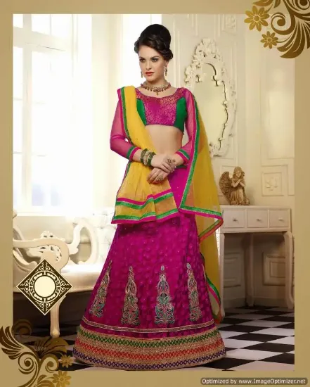 Picture of modest maxi gown net lehenga,lehenga yepmechaniya choli