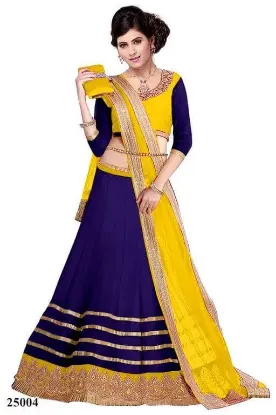 Picture of modest maxi gown wedding lehenga set bridal designer le