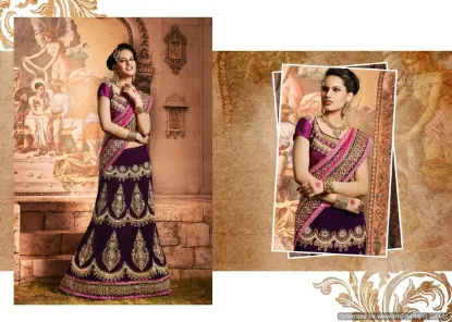 Picture of net a-line lehenga choli with dupatta,ghagra choli and 