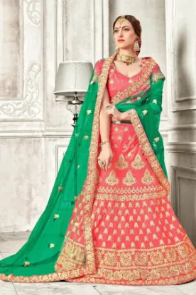 Picture of net bridal lehenga,lehenga rechaniya choli,choli,leheng