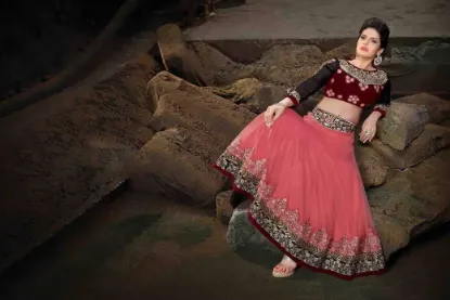 Picture of net lehenga 2024,lehenga 300chaniya choli,choli,leheng,