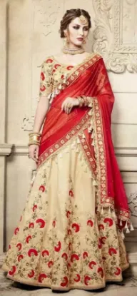 Picture of net lehenga blouse front designs,lehenga rental delhich