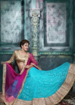 Picture of net lehenga choli designs 2024,30 kg lehengachaniya ch,