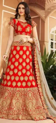 Picture of net lehenga choli with stone work,lehenga royal bluecha