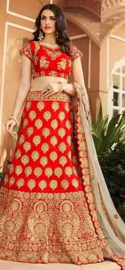 Picture of net lehenga choli with stone work,lehenga royal bluecha