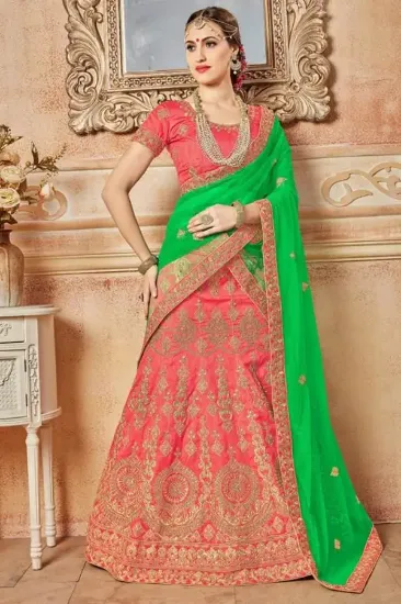 Picture of net lehenga design 2024,lehenga style sareeschaniya cho