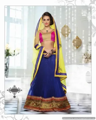 Picture of net lehenga simple,1 year baby lehenga designschaniya c