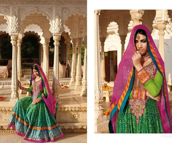 Picture of nice look lehenga choli bollywood traditional multi wor