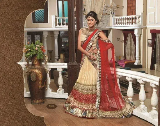 Picture of pakistani bridal lehenga choli wedding party wear lehen