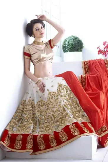 Picture of pakistani bridal lehenga in dubai,3 color lehengachaniy