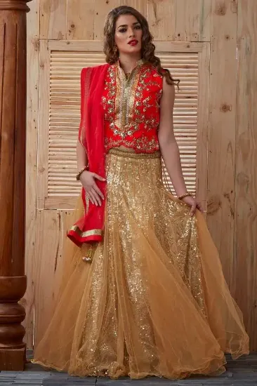 Picture of pakistani bridal lehenga indian wedding party wear des,