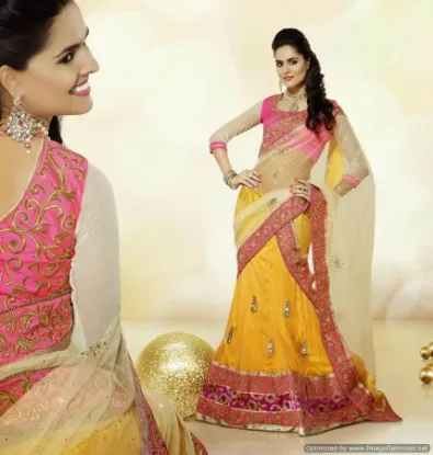 Picture of pakistani designer lehenga choli bollywood fashion work