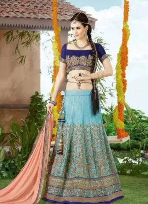 Picture of pakistani lehenga choli bollywood indian party designe,