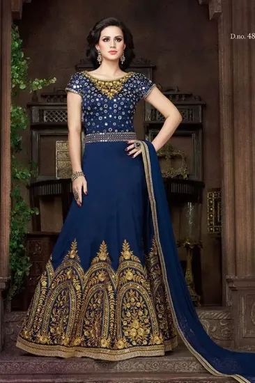 Picture of pakistani wedding designer lehengamodest maxi gown indi