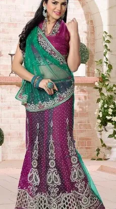 Picture of pakistani wedding party wear lehenga choli indian desig