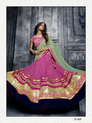 Picture of party designer sari women ethnic indian lehenga dress b