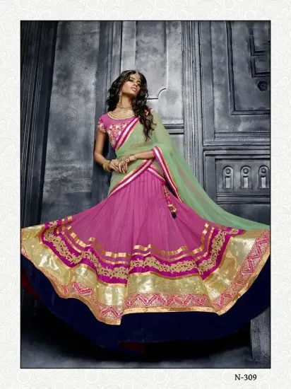 Picture of party designer sari women ethnic indian lehenga dress b