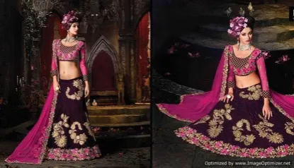 Picture of party lehenga wedding sari indian designer women festiv