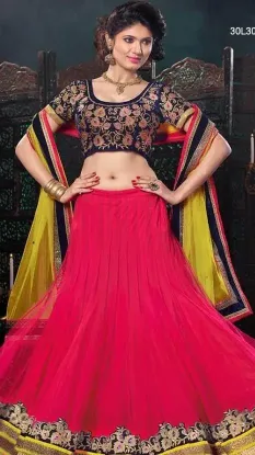 Picture of party wear ethnic pakistani indian bridal lehenga choli