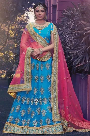 Picture of party wear ethnic pakistani indian designer lehenga wed