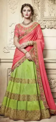 Picture of party wear indian lehengas,velvet lehenga choli online 