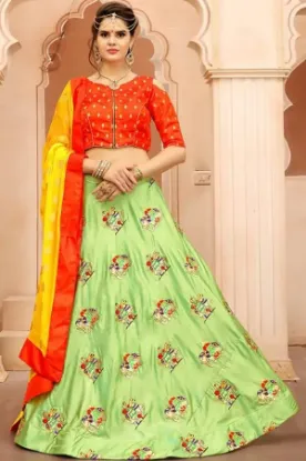 Picture of party wear lehenga choli 2024,velvet flared lehengachan